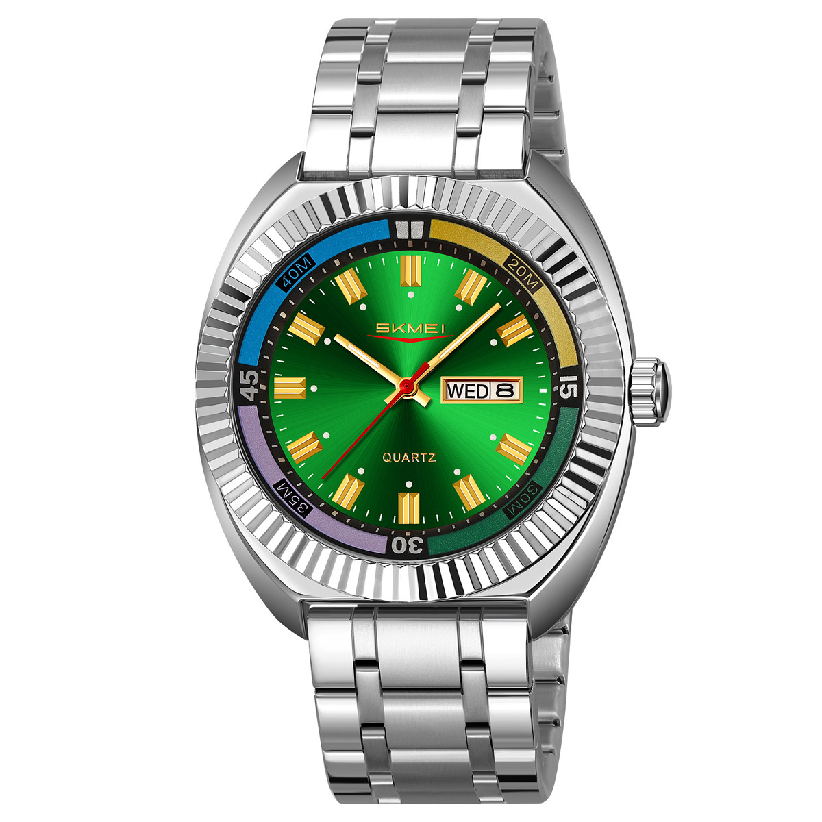Momentos de reloj de cuarzo comercial de doble calendario multifuncional relojes de pulsera de hombre transfronterizos relojes de hombre fuente fábrica al por mayor