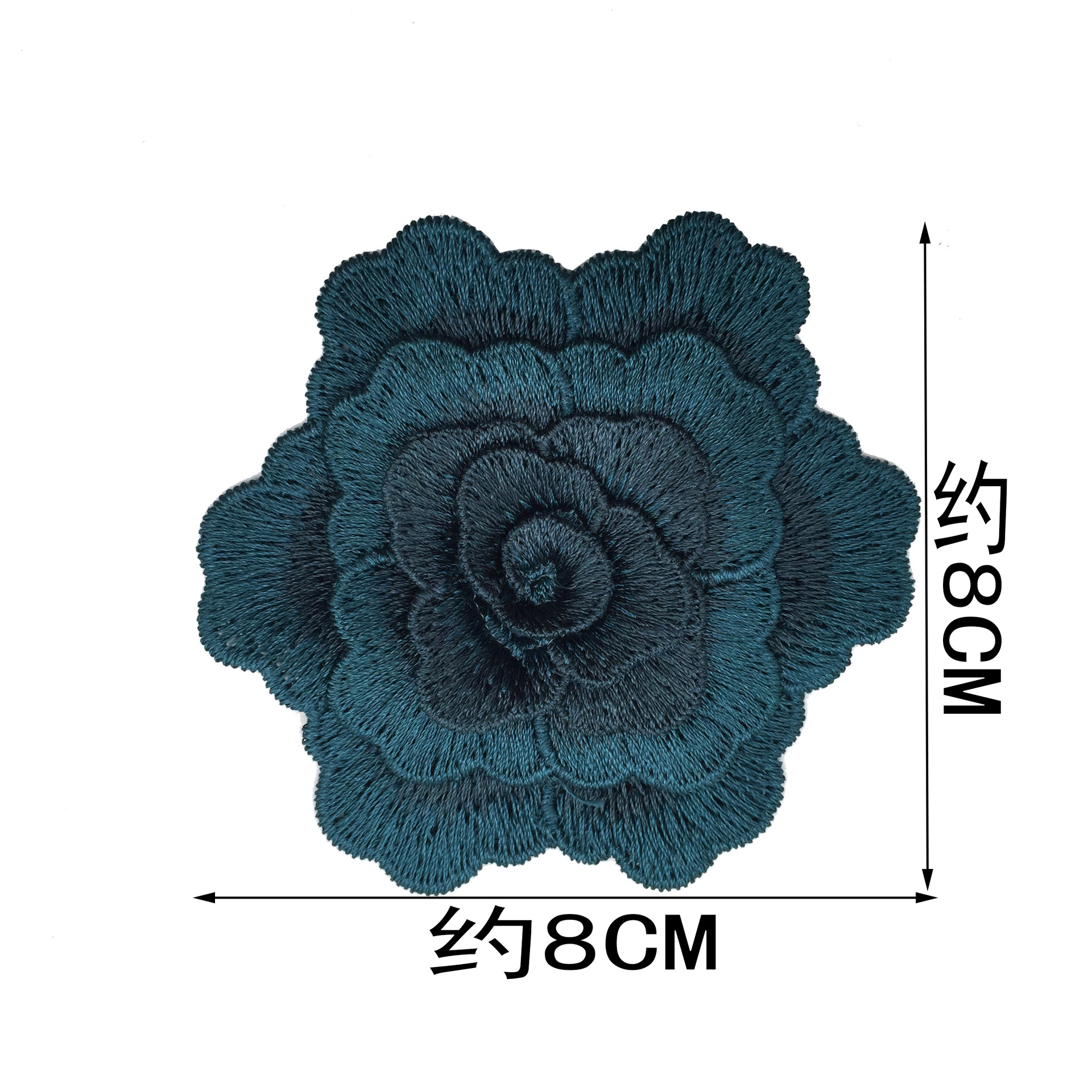 ポリエステルの立体刺繍の花の水溶色の花の服の装飾の子供服のアクセサリのコンピュータの刺繍の花の卸売り