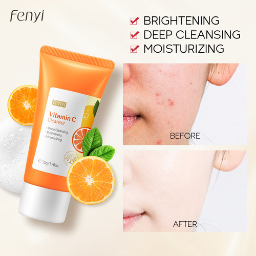 fenyi Fenyi Vitamin C facial cleanser 50g cleans pores, hydrates and moisturizes facial cleanser manufacturer wholesale
