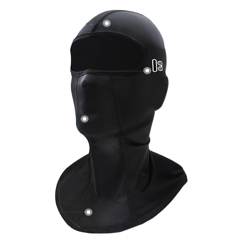 Summer Riding Ice Silk Headgear Sweat Absorbing and Wetting with Glasses Holes Motorcycle Helmet Liner Outdoor Sunscreen