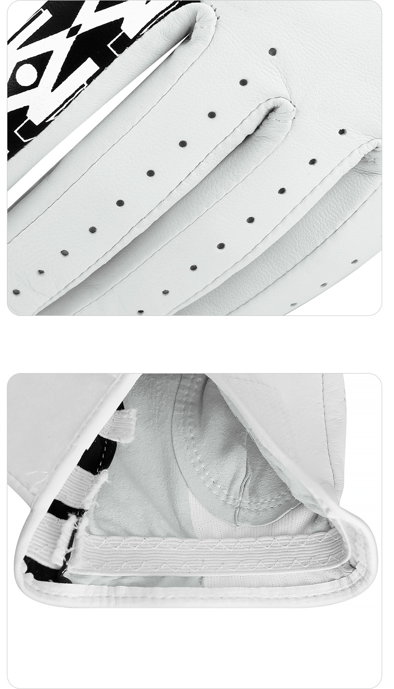 Găng tay golf nữ da cừu thật chống trượt thoáng khí Velcro — Cỡ 20 chi tiết 11