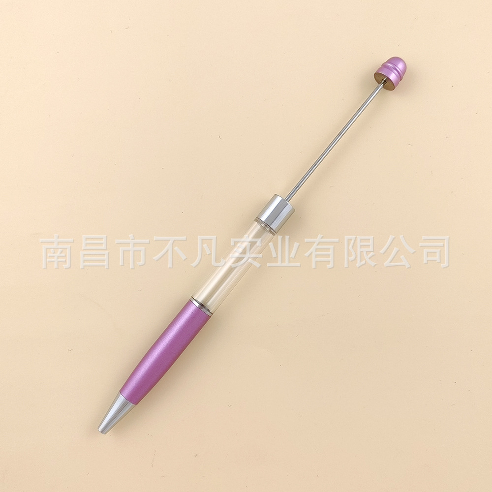 Punto al por mayor de metal tubo vacío bolígrafo DIY cristal diamante flor seca Shell con cuentas de pluma transparente varilla media pluma de aceite