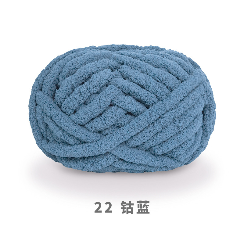 Bola de nieve gato cola 2cm grueso dedo bufanda lana DIY hecho a mano Super gruesa tira de hielo hilo tejido manta nido mascota