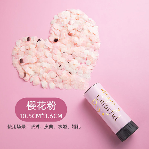 Mini hand-held small salute atmosphere fireworks push birthday party spray confetti cannon hand-held fireworks salute wedding