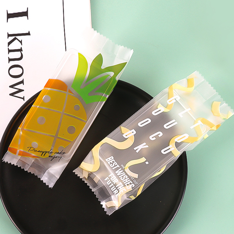 Piña bolsa de embalaje crujiente galleta pequeña fresca merienda entrega crujiente carne crujiente máquina sello bolsa bandeja de plástico traje