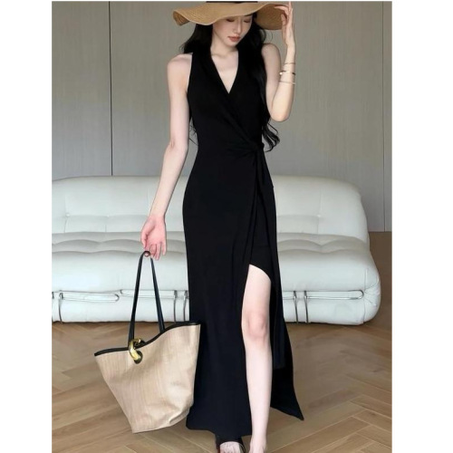 Women's Plus Size Designer Striped Dress 2025 Summer Trendy Item Long Dress with Charming Style