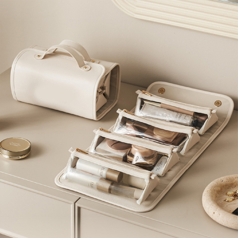 Foldable cosmetic bag
