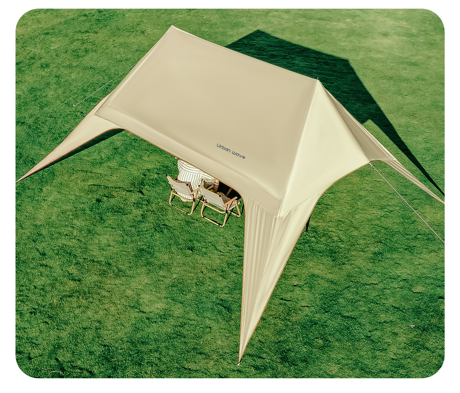 Urbanwave canopy tent, outdoor table and chairs, camping sun protection, quick setup camping equipment, complete new model