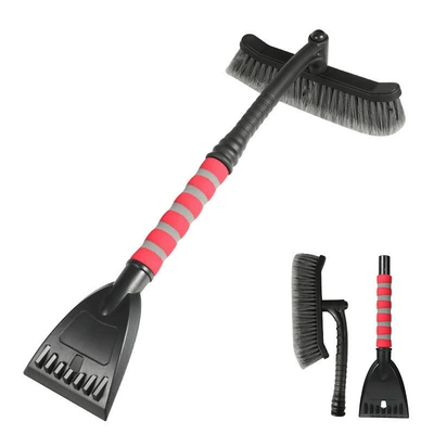 Kempinq və səyahət car snow brush, winter vehicle - dm145yellow-grayrotatable