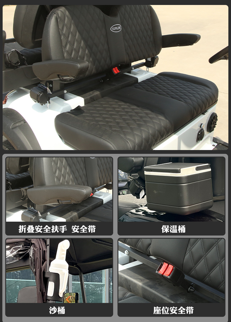 Cross-border electric golf cart, powered by 48V/72V lithium batteries, for golf courses and sightseeing