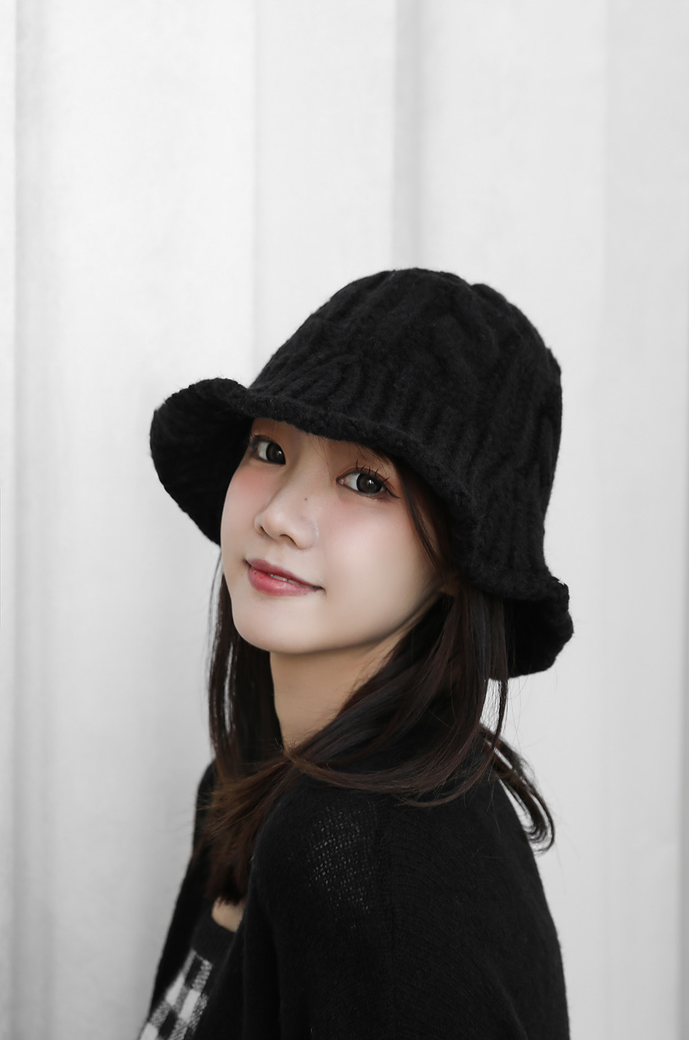 麻花渔夫帽2号女模特图