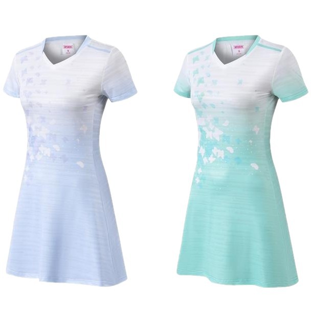 Vestido de bádminton de velocidad de mujer seco abrigo transpirable de fondo anti-luz de tenis vestido de bádminton personalizado