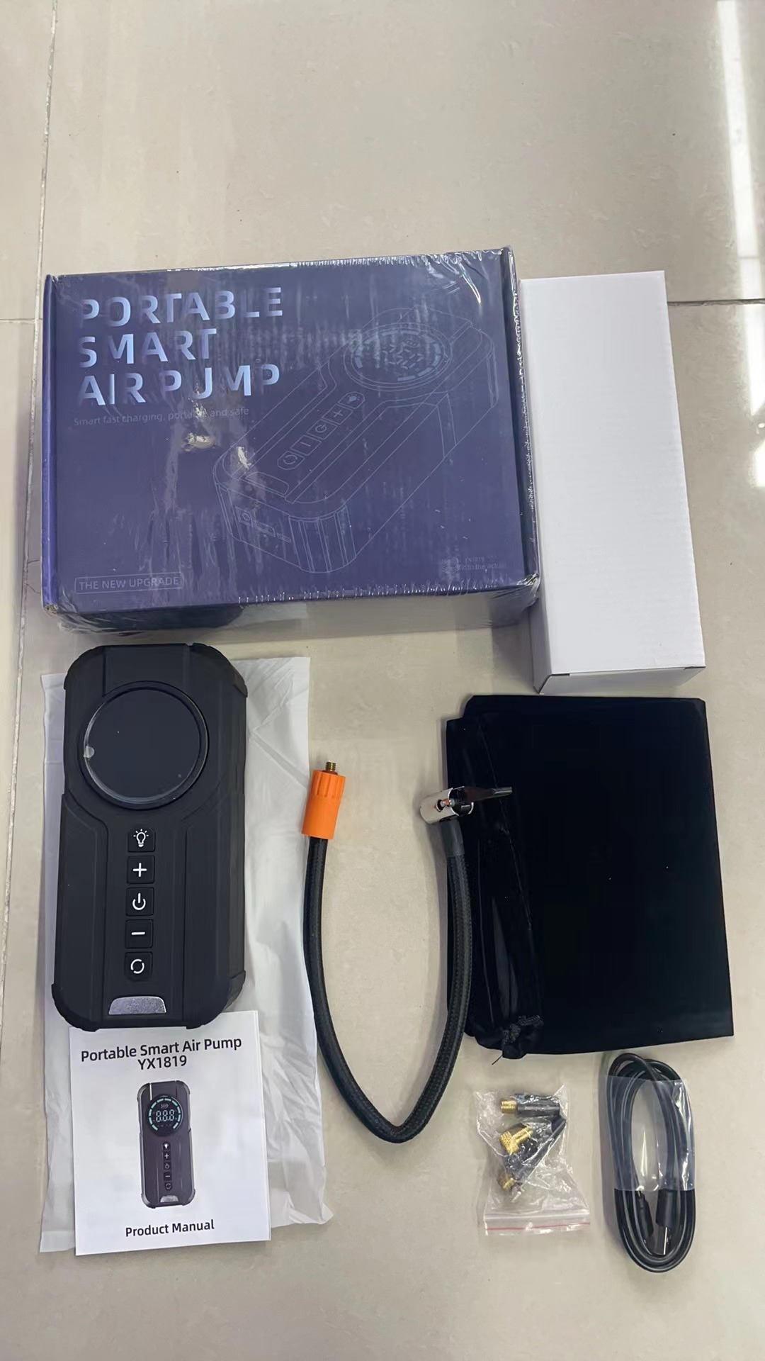 Cross-Border Portable Car Air Pump, Electric Wireless Digital Display Model 12V Air Pump - Without Power Bank