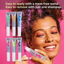 一次性染发梳彩色荧光染发剂方便快捷不易掉色舞台妆染发粉染发剂