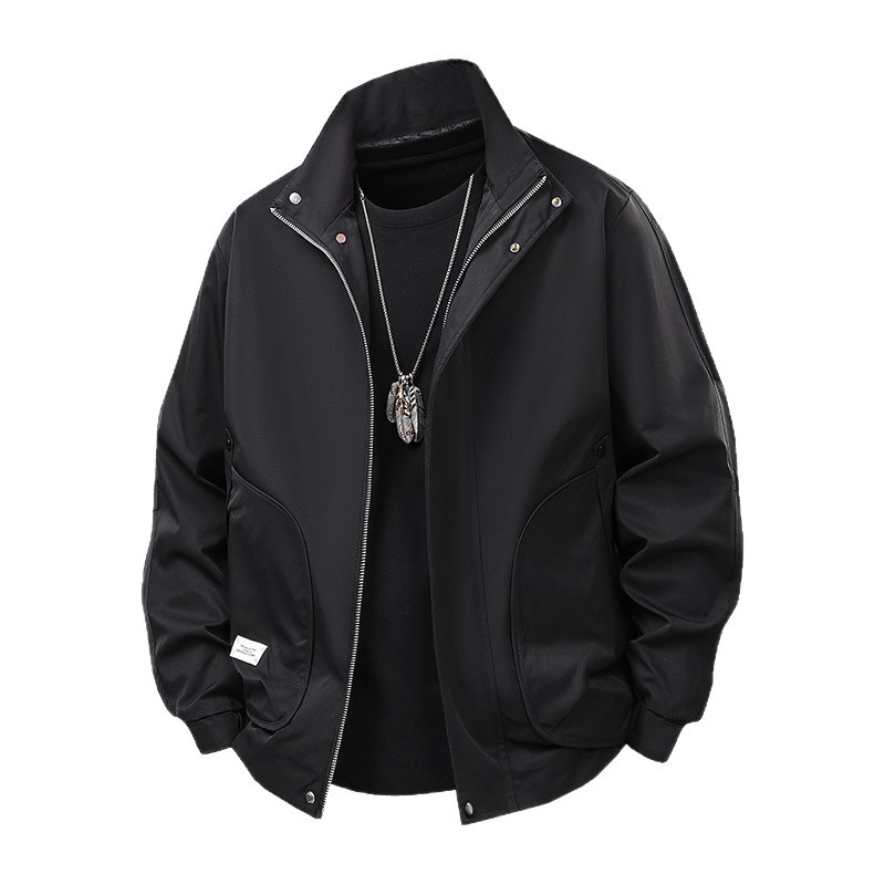 Transfronterizos chaqueta de tamaño extra hombre primavera y otoño 2025 nuevo chaqueta de trabajo para niños, ropa de asalto para hombres, marca de moda