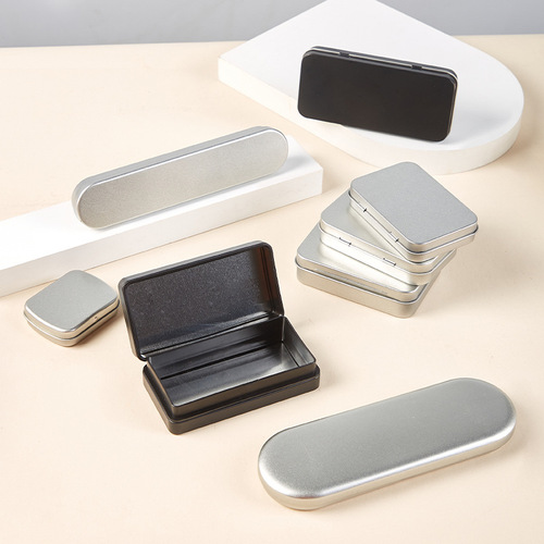 Tinplate box, beauty tools, USB flash drive, data cable, cosmetics and jewelry, one-piece flip cover, small item storage, can be printed