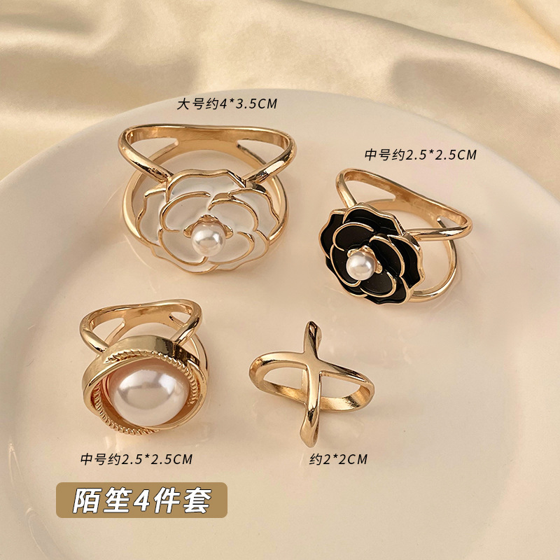 Cinturón de abrigo multifuncional botón de nudo pin de abrigo fijo botón 2025 nuevo bufandas de seda botón bufandas de esquina botón bufandas