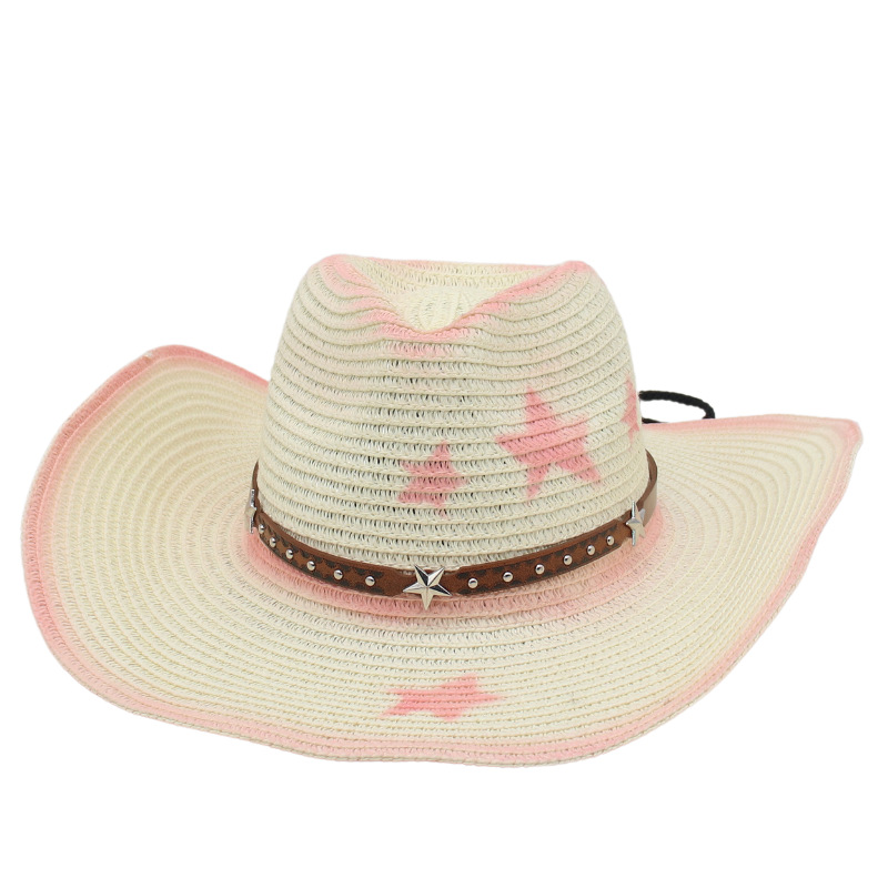 Cappello da sole vintage, cappello da cowboy in paglia_voghion.com