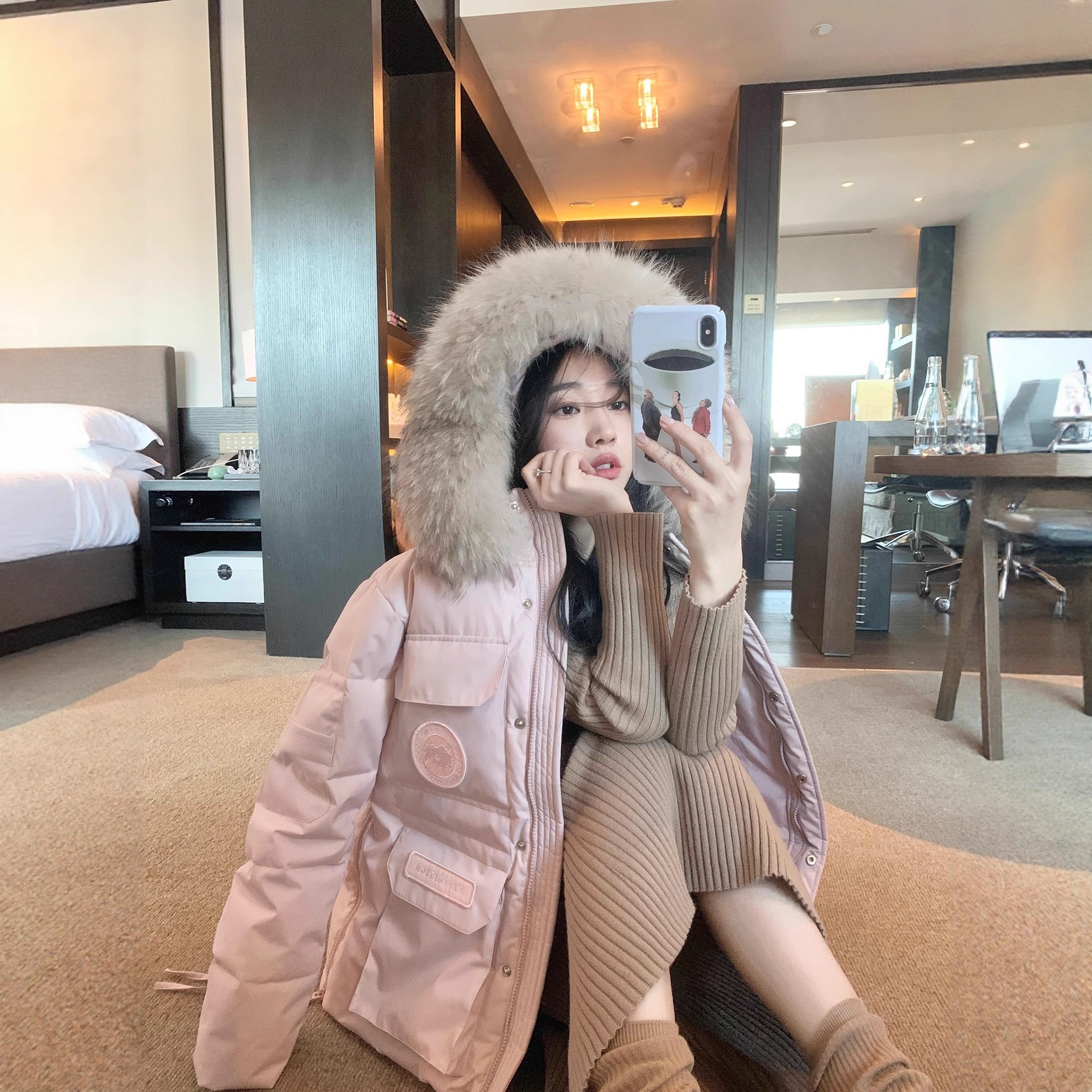 丹麦之冬极寒系列派克工装羽绒服三防真貉子毛90标白鸭绒外套批发