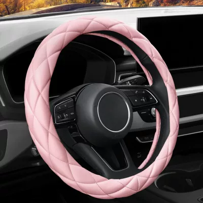 Steering Wheel Cover with Shiny — Steering wheel cover - pink-diamond-free-38cm