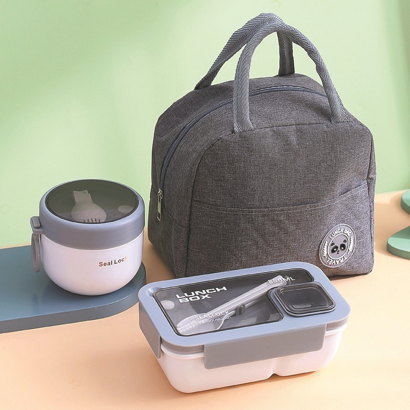 長方形の仕切り付き弁当箱、電子レンジ対応、学生・大人用弁当箱、食器、サラリーマン向け和風弁当箱、携帯用|undefined