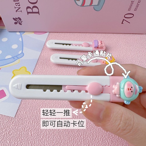 ins cute utility knife cartoon small mini portable paper knife express unboxing artifact knife girl heart