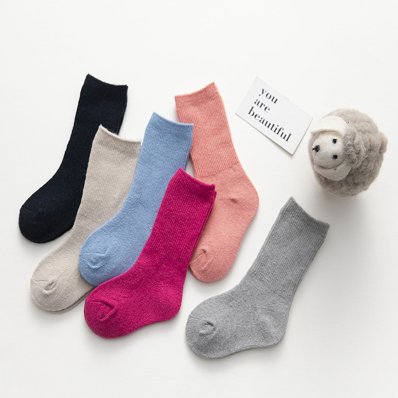 Makoto Mania Tongwa winter new pattern wool keep warm keep warm ventilation Socks Double needle Let go Baby Socks Manufactor wholesale