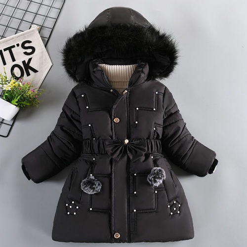 Women's Winter Cozy Thicker Fleece Jacket for Girls, Stylish Large Kids, Long-Sleeved Cotton Coat, Fashion New Exports Exclusive Supply