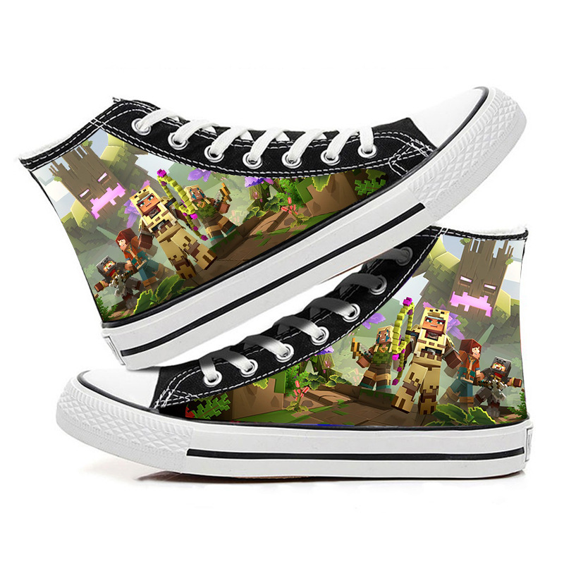 游戏我的时间周边印花帆布鞋韩版学生时尚休闲鞋个性潮流男女款