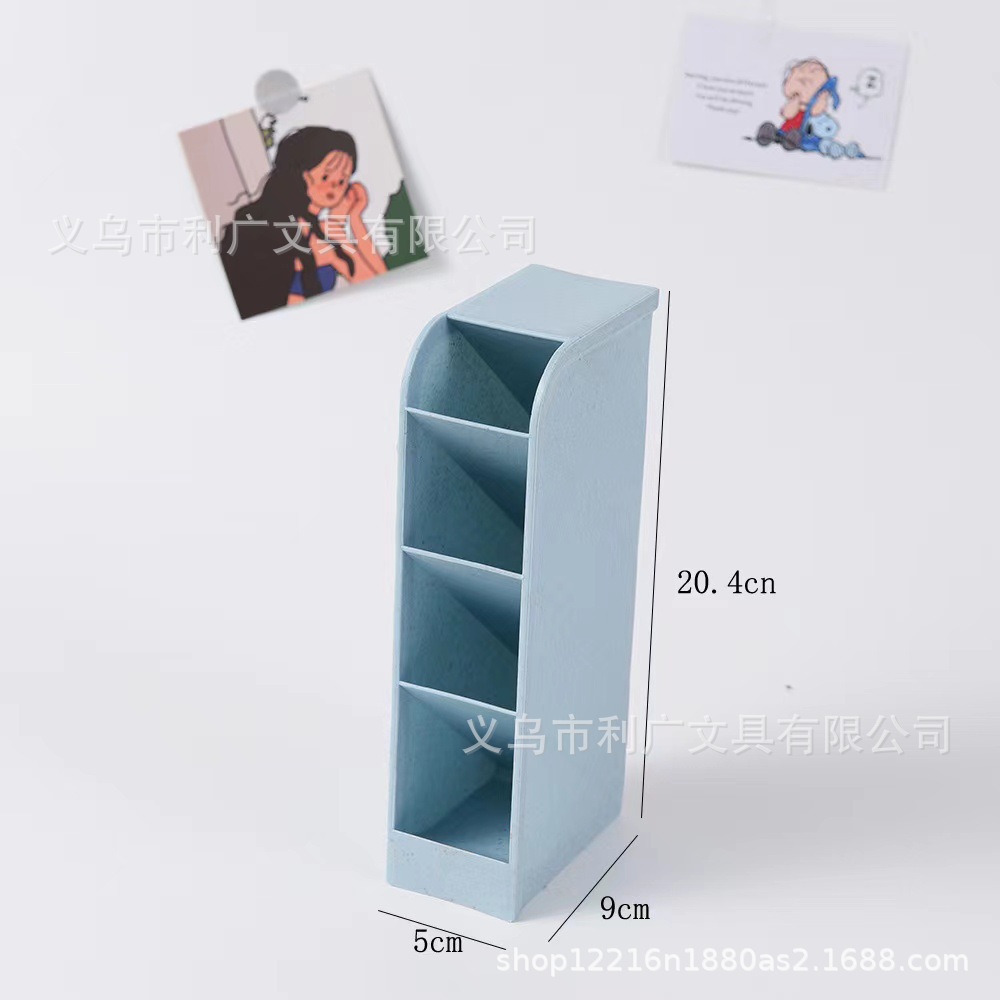 Portalápices de inserción oblicua azul