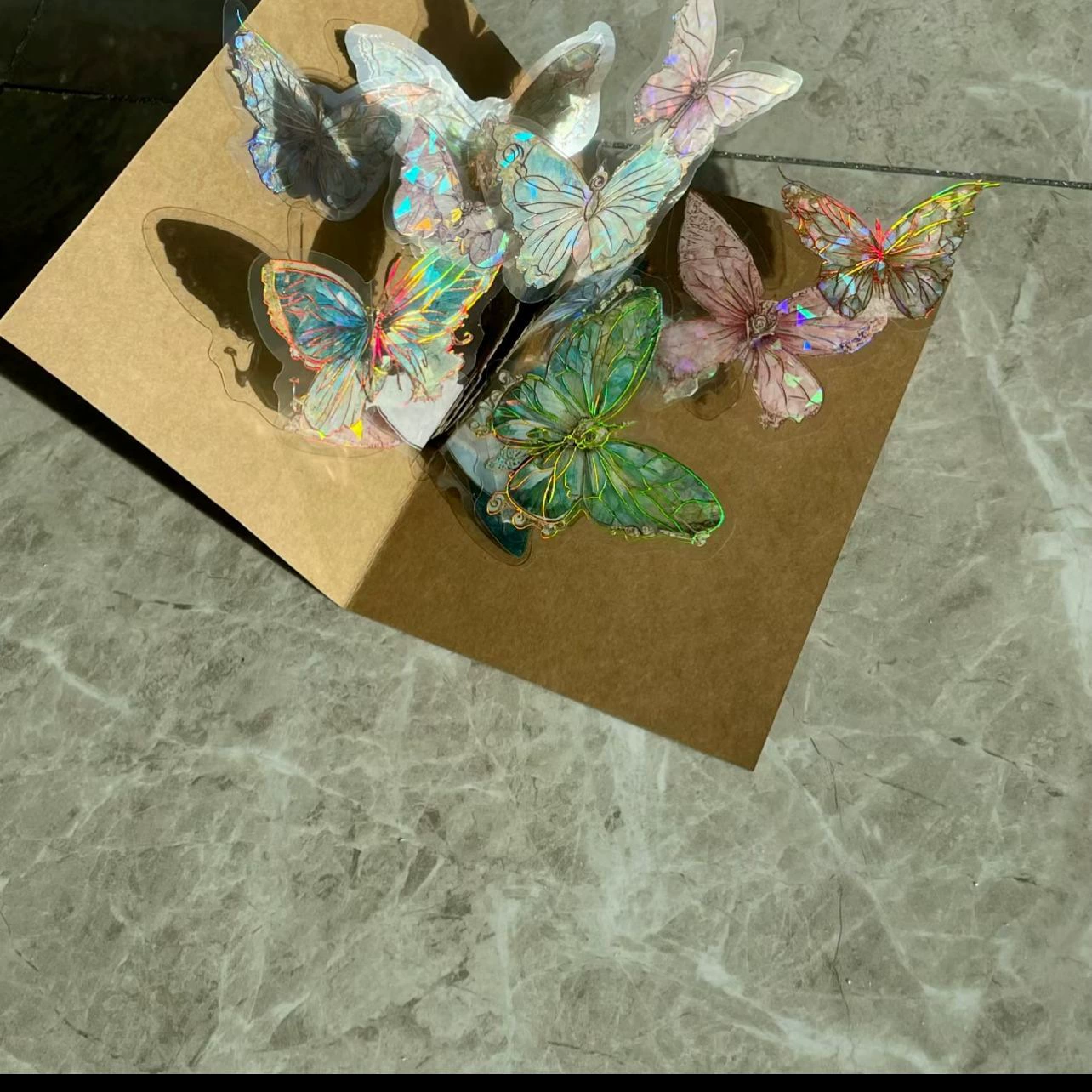 Трёхмерный набор материалов с бабочкой, сумкой, handmade, полный набор