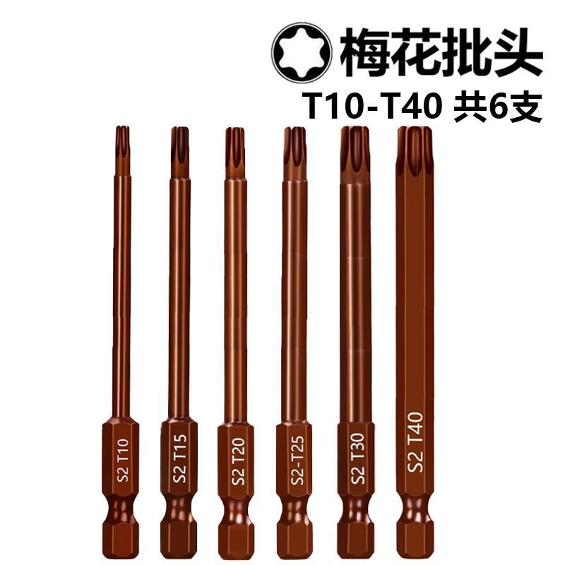 SKU_20_型号 梅花T10-T40 100mm共6支