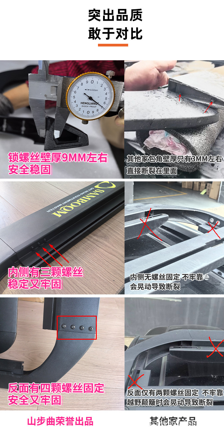 Rooftop Luggage Rack Ladder, Roof Crossbars, Luggage Frame, Off-Road Modification Parts, Expandable Roof Platform