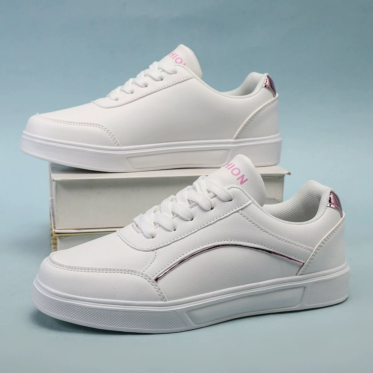 Унисекс кроссовки на платформе, весенняя повседневная спортивная обувь, белые для отдыха (размеры 36–43)