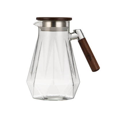 高硼硅玻璃不易碎冷水壶大容量壶耐高温凉水壶家用耐热水杯泡茶壶