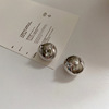 Small design earrings, fashionable silver needle from pearl, silver 925 sample, wholesale