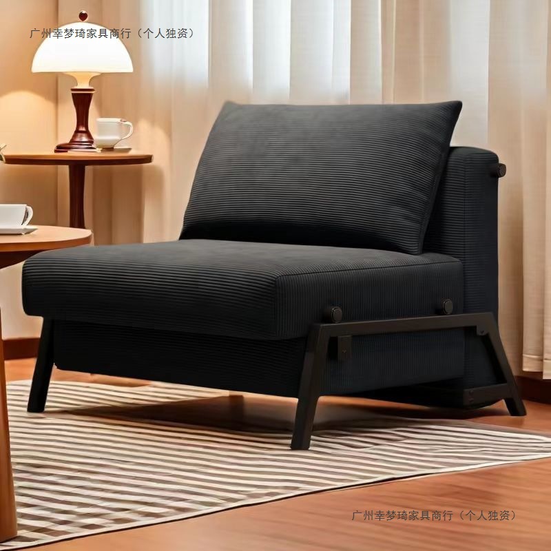 Foldable Multifunctional Dual-Purpose Sofa Bed Corduroy Single Small Apartment Living Room Study Double Office Balcony 4