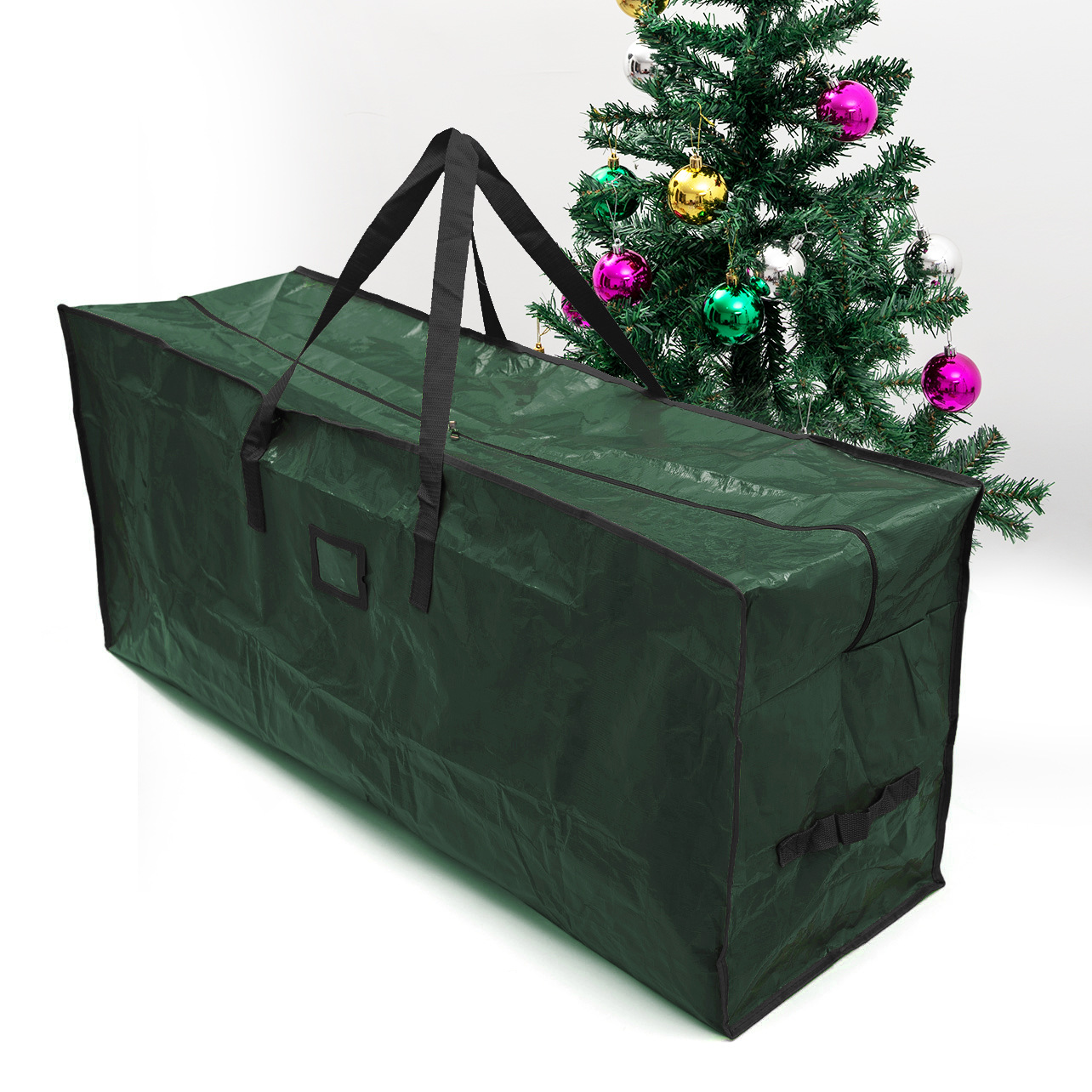 Spot Cross-border el mismo modelo de bolsa de almacenamiento de árbol de Navidad árbol artificial bolsa de lona tejida pe de gran capacidad