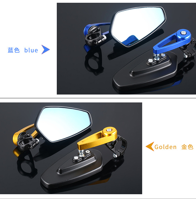 Motorcycle Rearview Mirror Cnc Handlebar Electric Vehicle Rearview Mirror Reversing Mirror Universal Modified Reflector Cross-Border Hot Sale