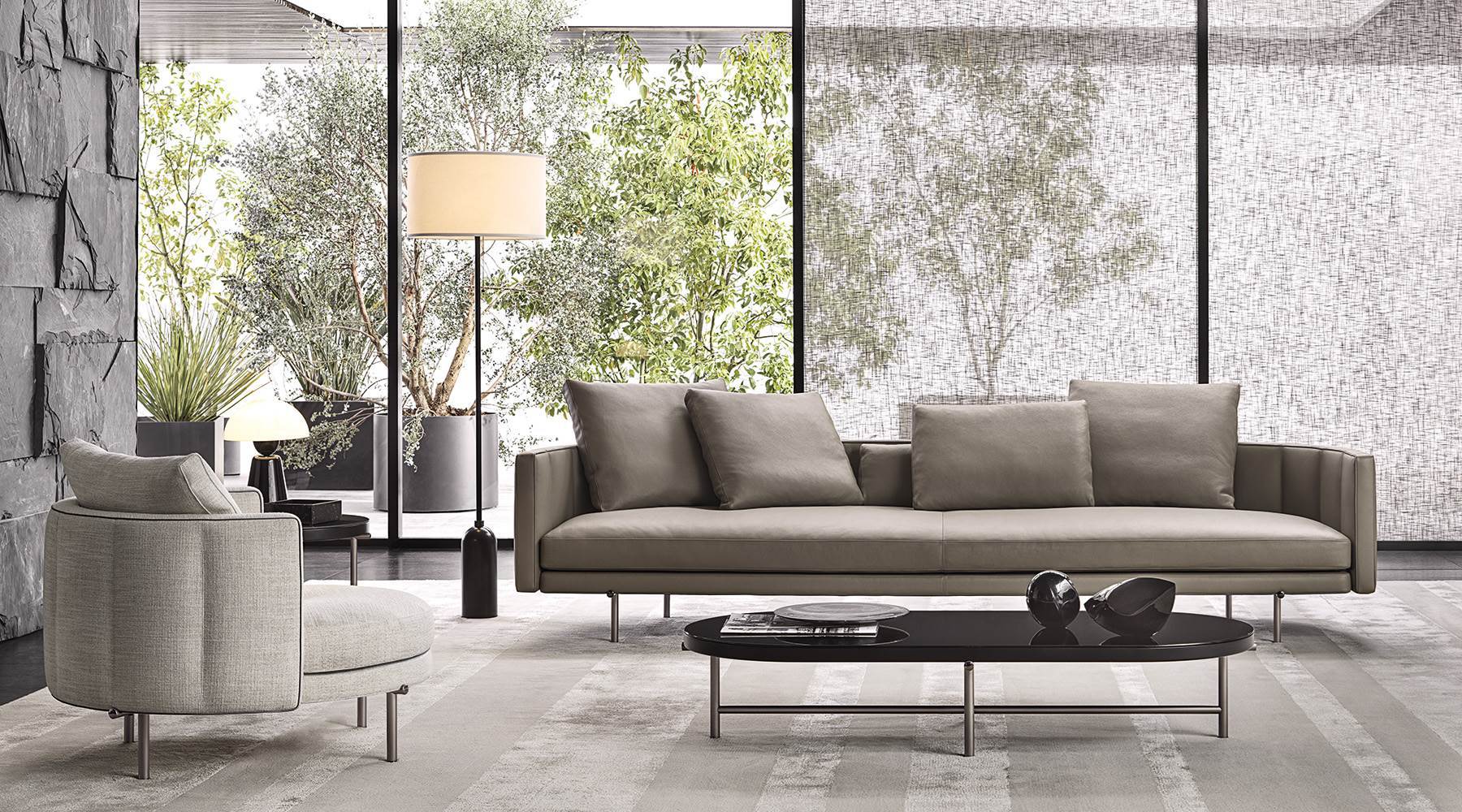 米洛緹皮藝沙發高檔酒店大戶型家具咖啡廳樣板間設計師極簡沙發