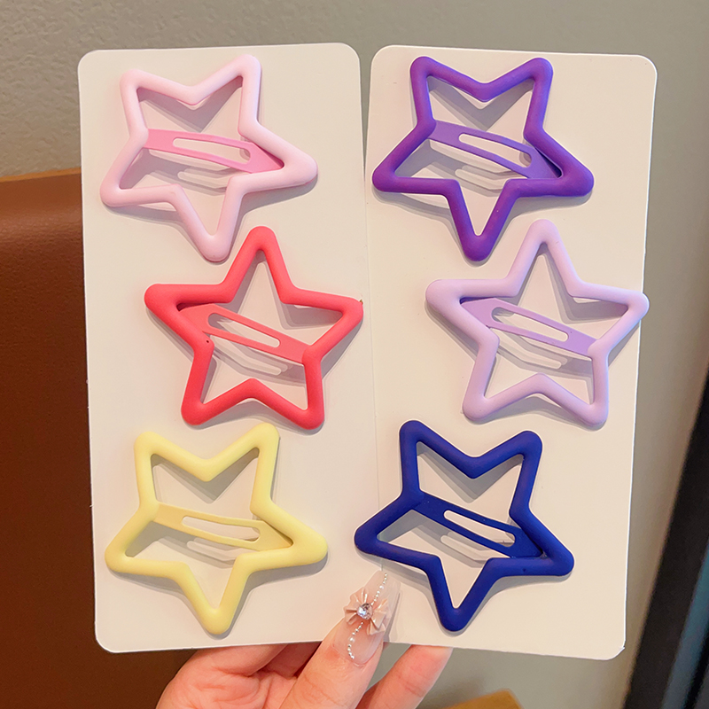 Caramelo de color estrella para niños pinzas de cabello chapa niñas lindas pinzas de cabello chapa niñas lindas caballo pequeño