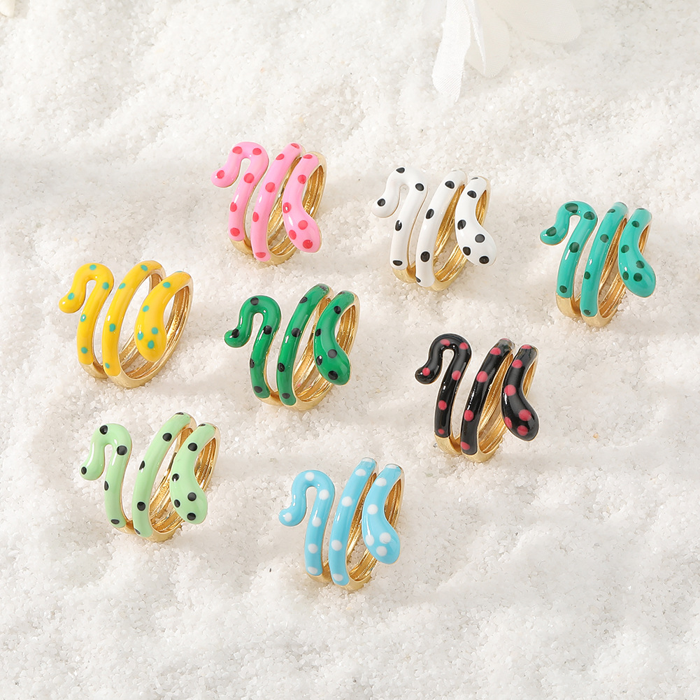 Fashion Snake Copper Open Ring Plating Copper Rings