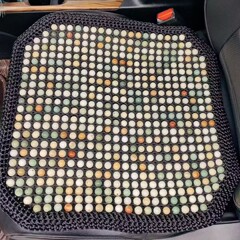 新車シートクッション サマーシートクッション メッシュ菩提根クッション ウッドビーズ シングルピース サマーカーシートクッション 3点セット