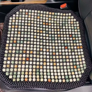 New Car Seat Cushion Summer Seat Cushion Net Bodhi Root Cushion Wooden Beads Single Piece Summer Car Seat Cushion Three-Piece Set