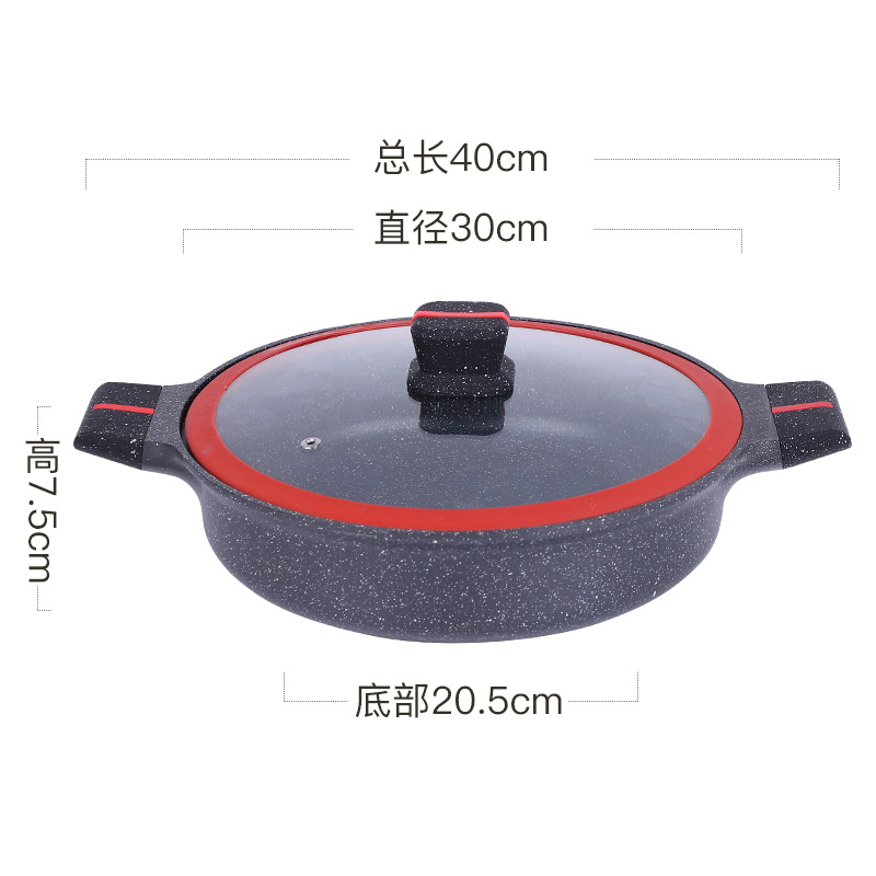 Nuevo conjunto de cinco piezas de olla de cocción de cocción moderna casera antiadherente regalo de reunión anual al por mayor caja de regalo de sopa de cocción de cocción de cocina