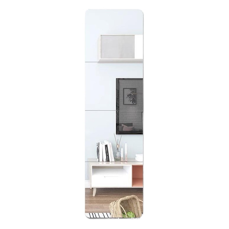 Safety Toilet Soft Mirror Round Oval Photography Mirror Bathroom Mirror Wall Hanging Wall Self-adhesive Makeup Mirror