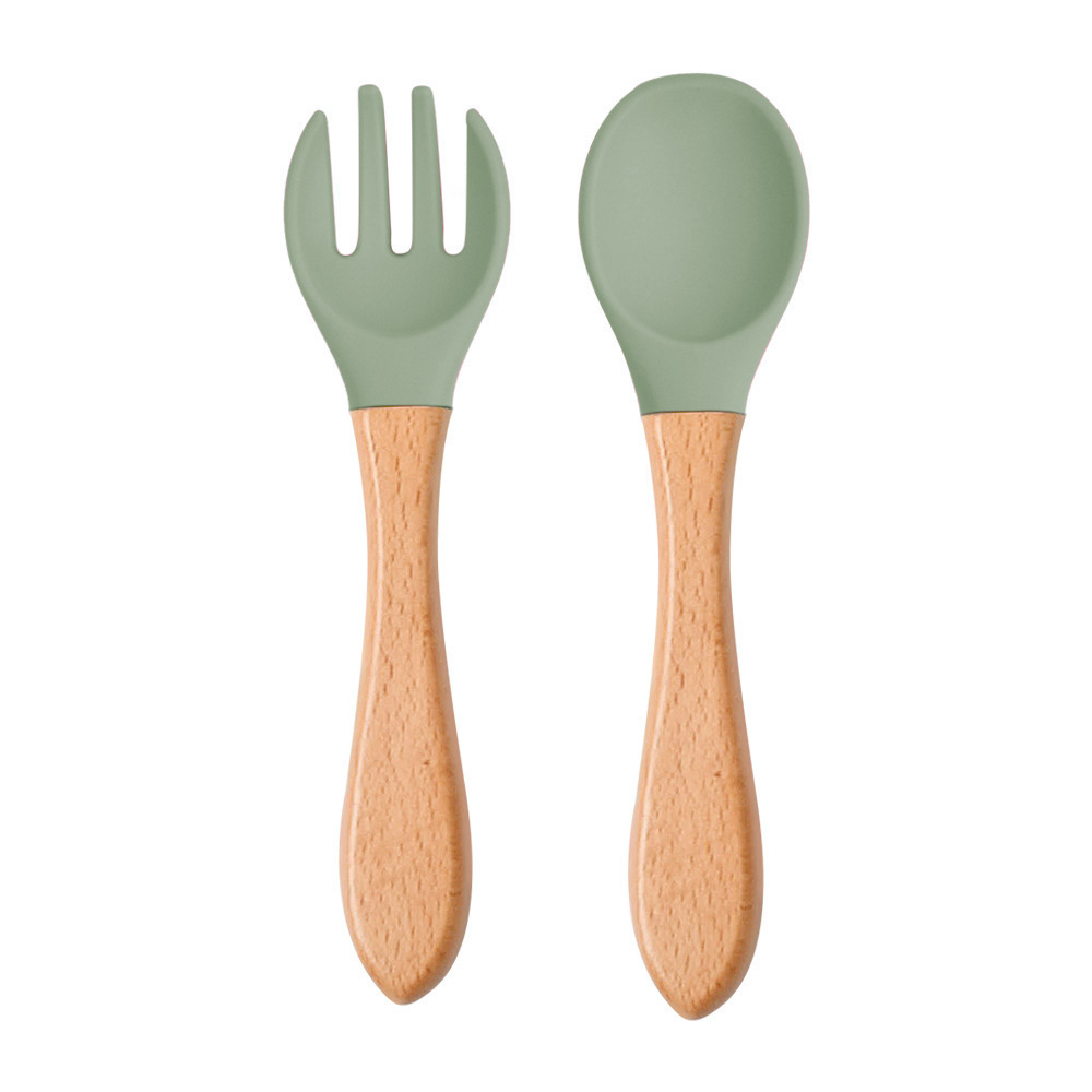 Army Green (wooden fork spoon)