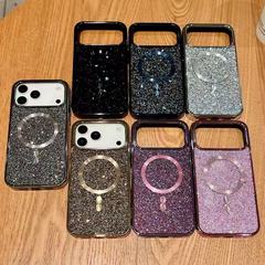 iPhone17PROMAX、Apple15、高級感のあるキラキラ輝くダイヤモンド、13、高級Samsung s24、磁気吸着保護対応のスマホケース
