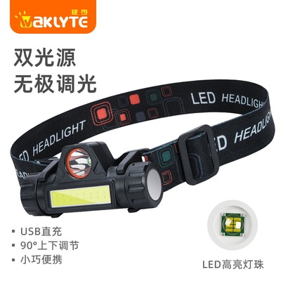 on foot COB charge Headlight Portable Strong light magnet Overhaul Work Lights multi-function Dual light source LED Outdoor headlights
