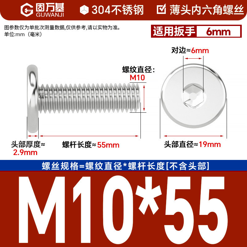 304 M10*55